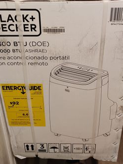 Portable  Black and Decker Air conditioner with remote