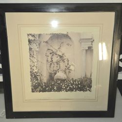 VINTAGE 1999 LE JARDIN ESPAGNOL PROVENCE FRANCE ETCHING SIGNED ALEN BLAUSTEIN