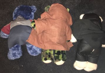 Star Wars Build A Bear lot of 3 Bears missing accessories