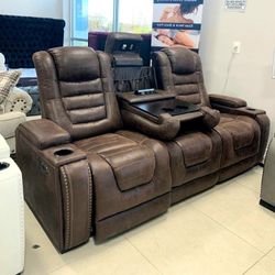 Game Zone Bark Power Reclining Sofa