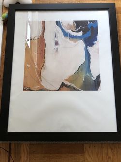 26x37” Art Pieces With Wood/glass Frame (two Available )