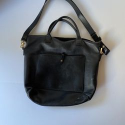 Want Les  Essentiel Black Leather Tote Bag