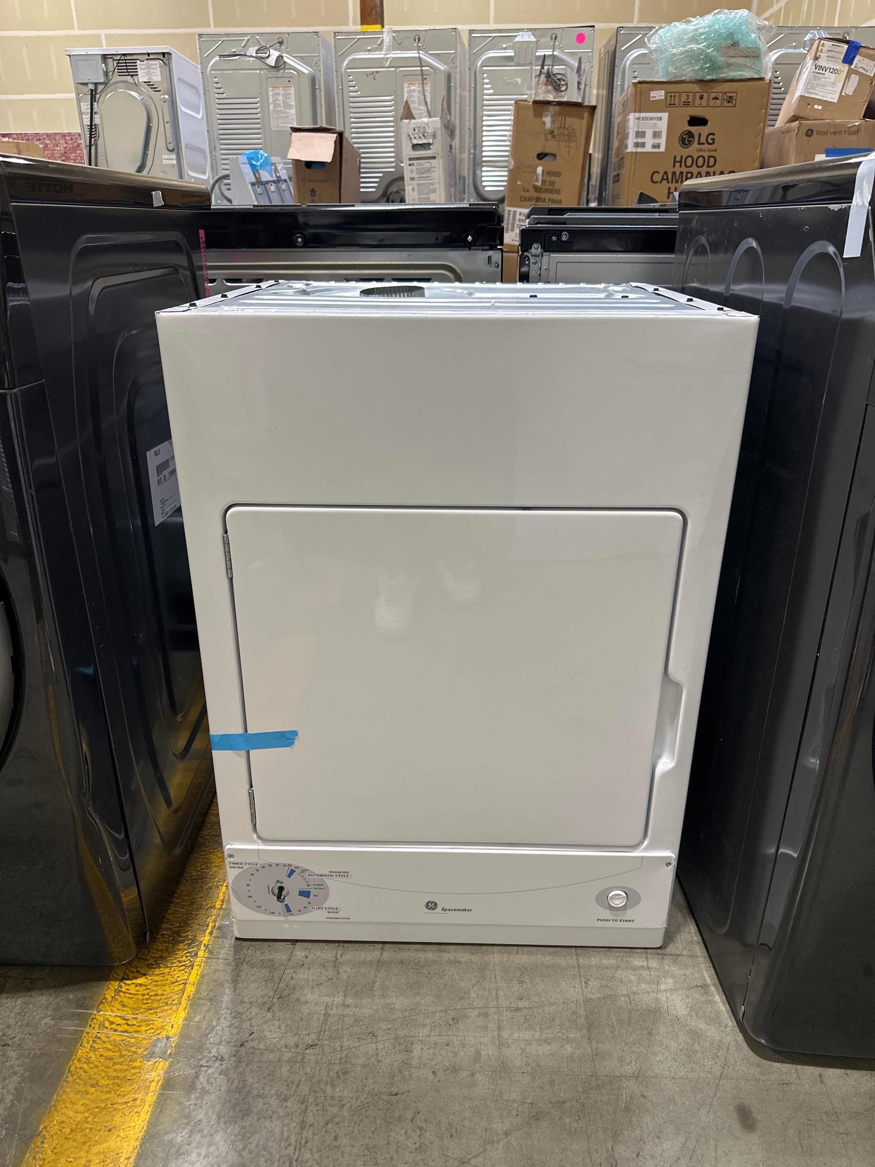 GE DSKS333ECWW Electric Dryer