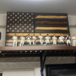 Burnt American Flag Hidden Gun Storage Cabinet (Burnt)