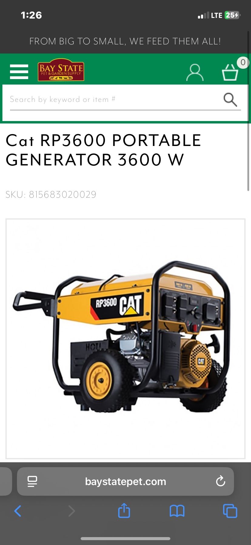 CAT 3600 Generator