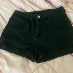 Black Jean Shorts 