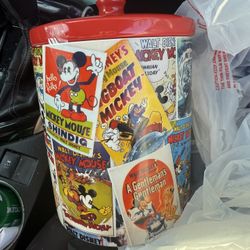 Ceramic Cookie Snack Jar Disney Assorted Mickey Mouse Posters 