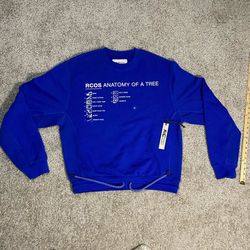 Reese Cooper RC Outdoor Supply RCOS Anatomy of a Tree Crewneck Blue Medium