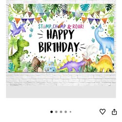 Dinosaurs birthday backdrop