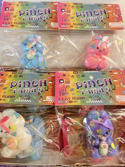 12 New Taba Squishy Pinch Family Bunny Toys