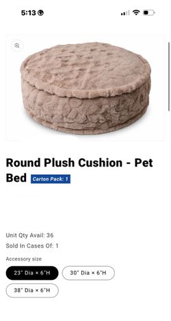 Round Plush Pet Bed Cushion