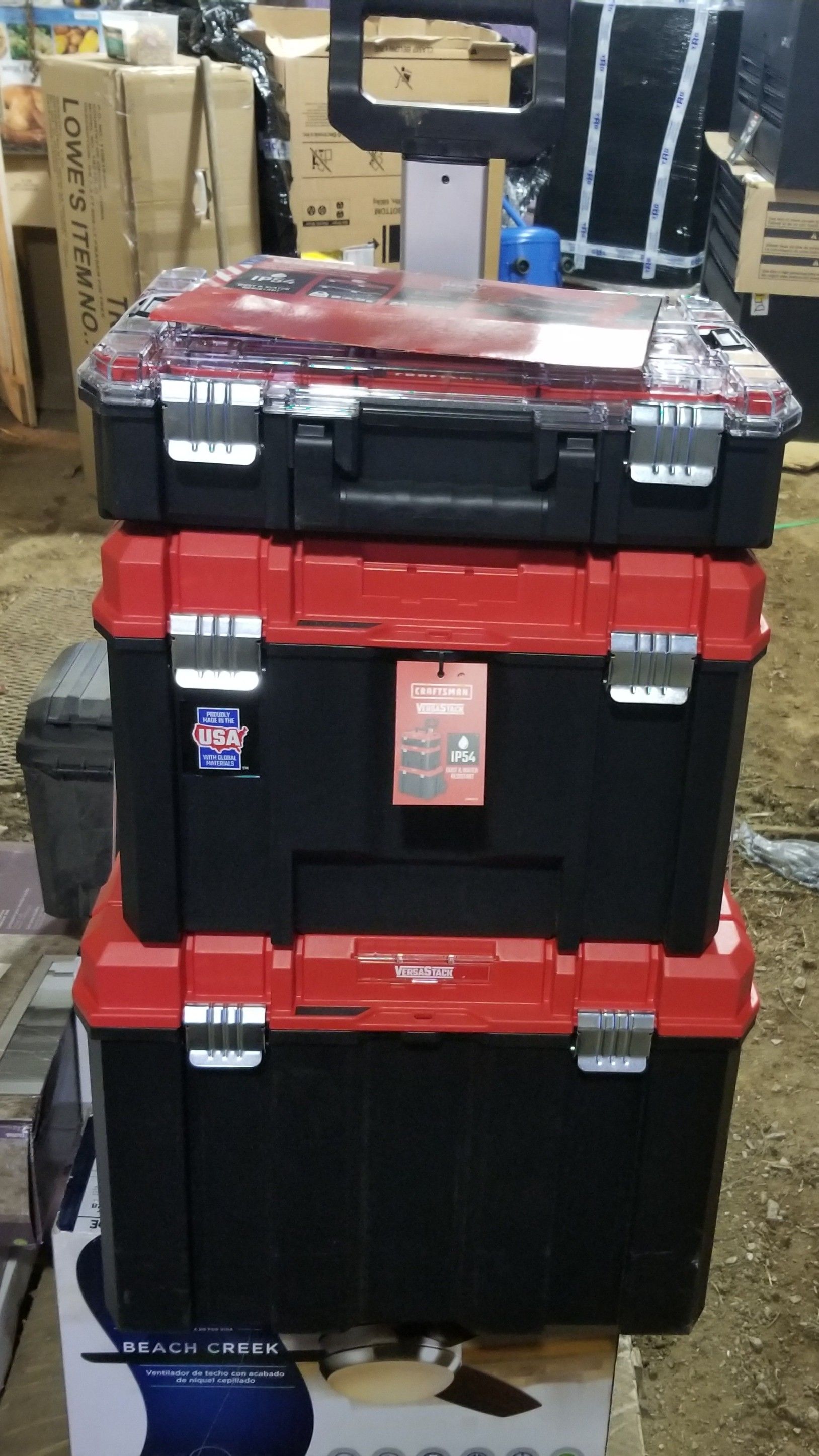 CRAFTSMAN VERSASTACK 17.126in Plastic Metal Wheeled Lockable Tool Box