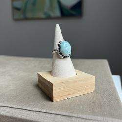 Adjustable Larimar Gemstone Ring ( firm on price )