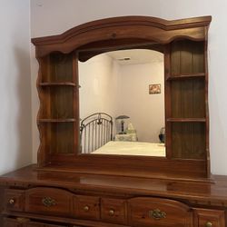 Wood Dresser With Mirror