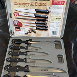 Knife Set, Cutting Board And Case