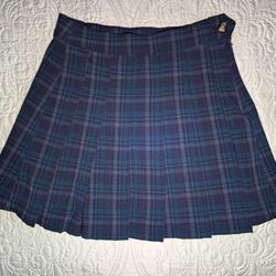 American Eagle Plaid Pleated Mini Skirt 