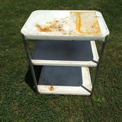 Vintage Metal Kitchen Cart 