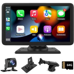 7" Touch Screen Portable Car Radio with Apple Airplay,Bluetooth, Mirror Link, Voice Control