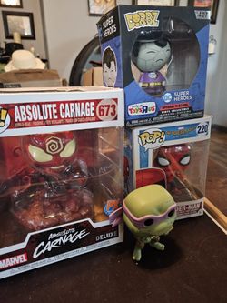 Marvel And DC Funko Pops Lot Bundle, Absolute Carnage,  Spiderman And Superman