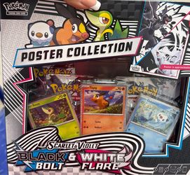 Pokemon TCG Scarlet & Violet Black & White Bolt Flare Poster Collection