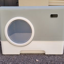Enclosed Cat kitty odorless litter box w/ cover, doors and easy access litter drawer