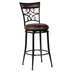 Hillsdale Furniture Seville 26 in. Swivel Counter Stool with Nailhead Trim