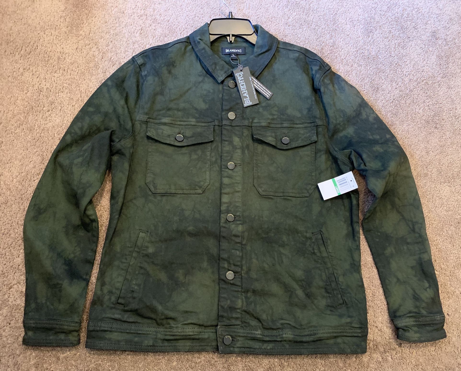 BLANKNYC Tie Dye Trucker Jacket Mens Size Large