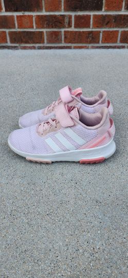 Kids Girls Size 2 Adidas Kids' Racer TR23 shoes in a Clear Pink/Ftwr White Shoes Sneakers Shoe Sneaker 