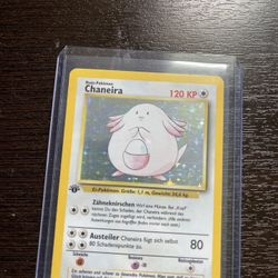 Pokemon 1st Edition German Base Holo Chansey Chaneira 3/102 Rare