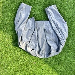 Soft Gray Faux Leather Half Jacket