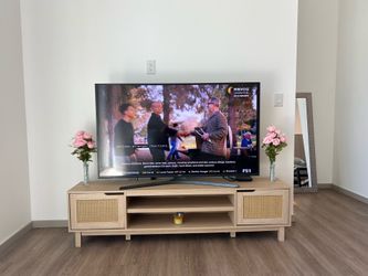 Petoskey  TV Stand for TVs Up to 80– Coastal Oak | Like New
