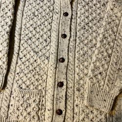 Irish 100% Wool Cardigan Sweater