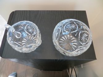 Vintage Pressed Glass Cream and Sugar Set