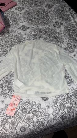 White see through shirt you could wear it however brand new and size L