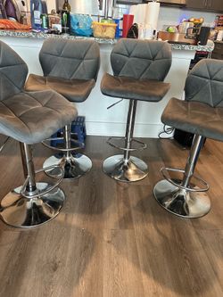 Four Set of Gray Stools