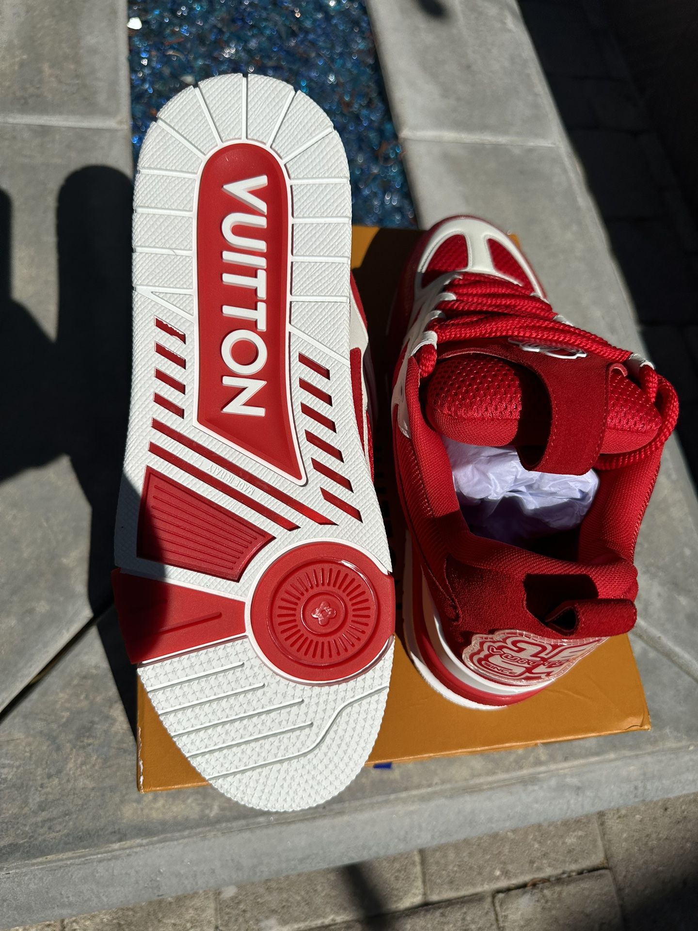 Louis Vuitton LV Skate Sneaker - Red/White for Sale in Dallas, TX - OfferUp