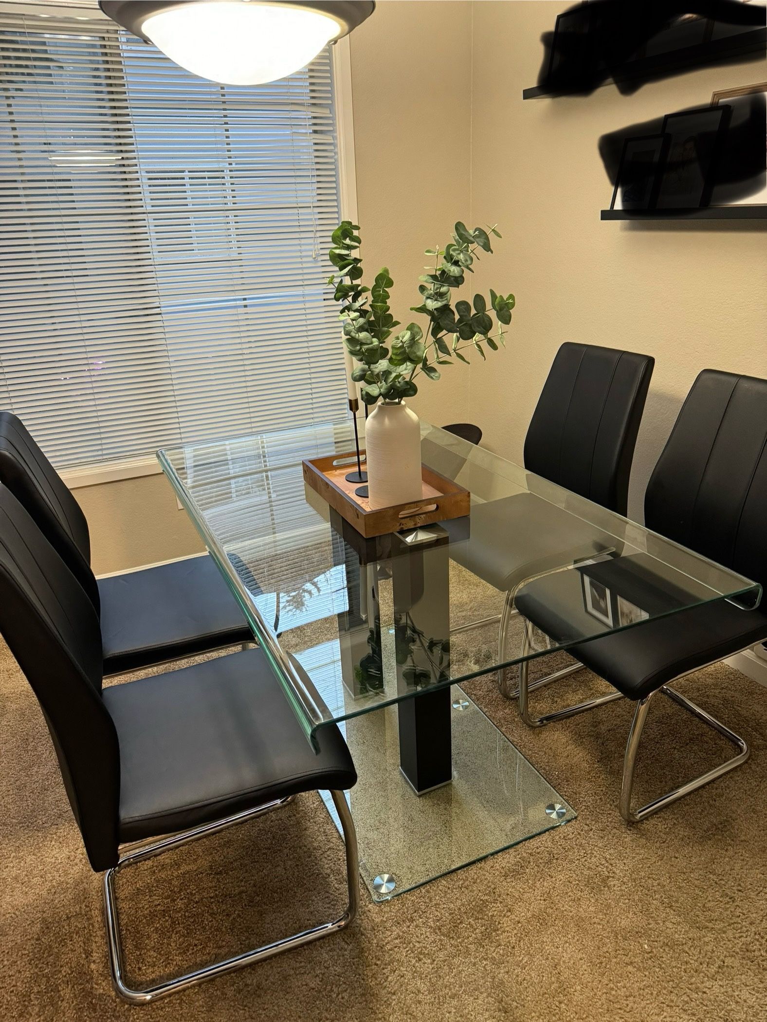 Seiber Glass Table ONLY! Chairs are not for Sale!