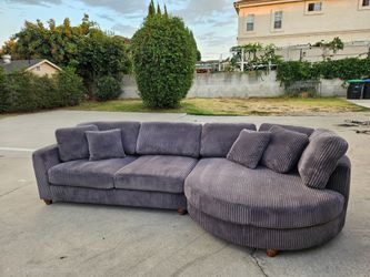 Like New Corduroy Sectional Sofa 💥 Free Delivery TODAY 💥