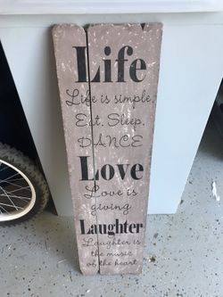 Wooden sign