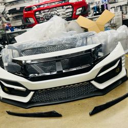 2016-2021 Honda Civic Type R style Bumper Fits 2dr. 4dr and hatchback (Won’t fit Real Type R) 10th Gen Civic bumper Civic front bumper Hatchback