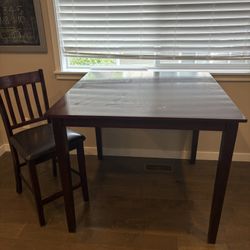 Table And 4 Stools Bar Height