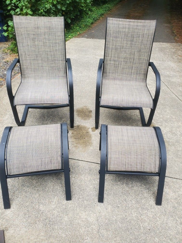Deck Lounge Chairs w Foot Rests