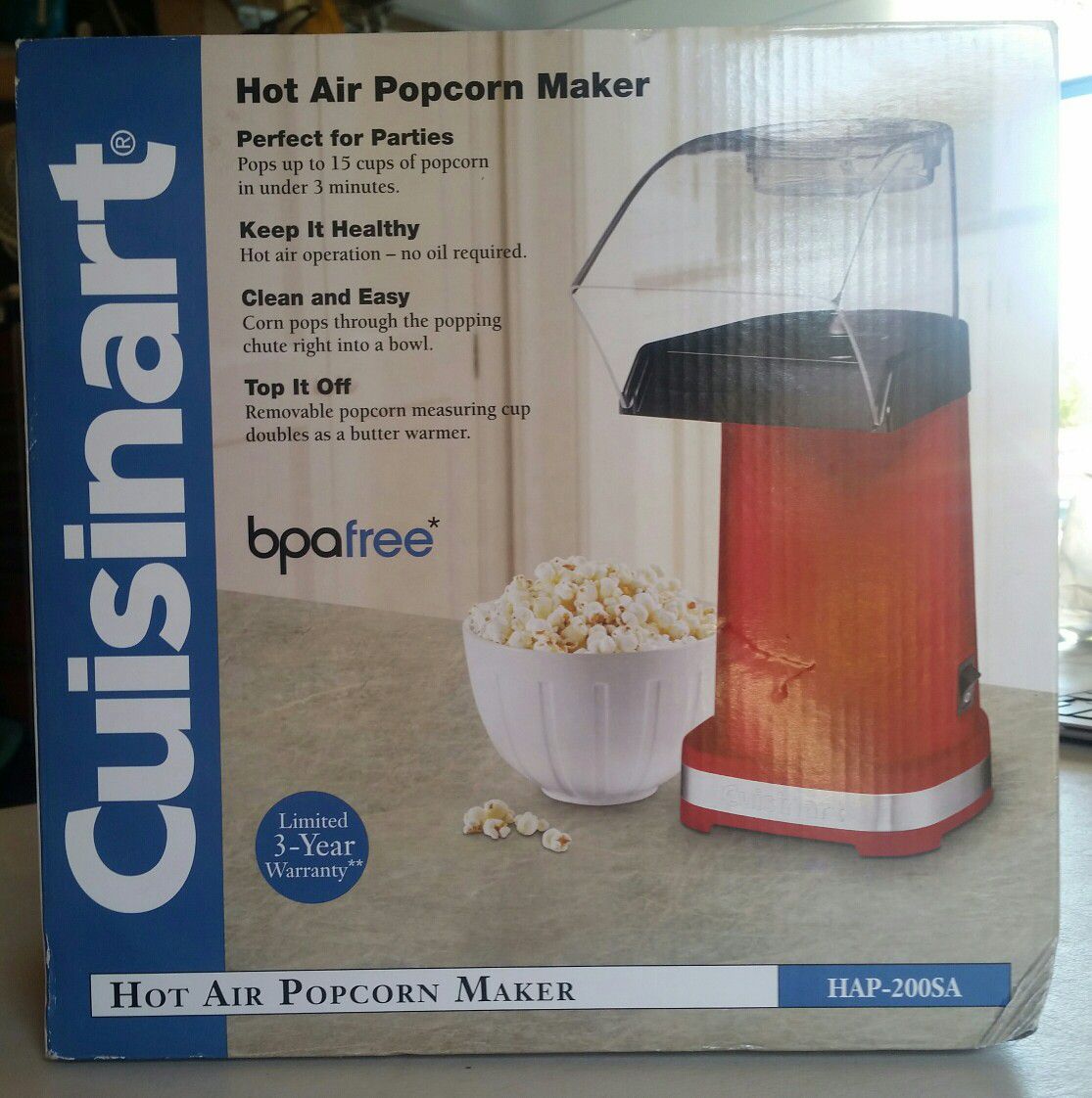 Cuisinart Hot Air Metallic Red Popcorn Maker - Shop Cookers & Roasters at  H-E-B