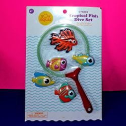 Sun Squad- 6 Piece Tropic Fish  Dive Set Water Toy