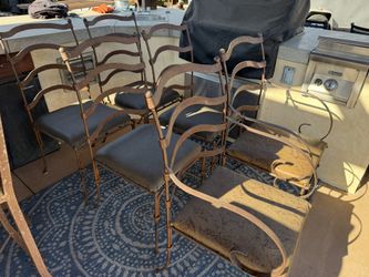 Rustic Iron Chairs (set Of 6)