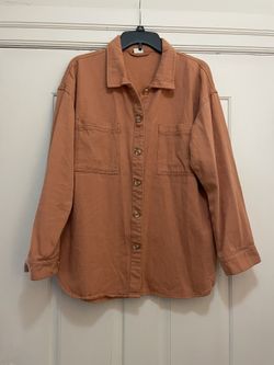 Like new light weight tan denim jacket. Womens size medium. Smoke free home