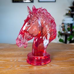 Cole and Grey Resin Pink Horse Head