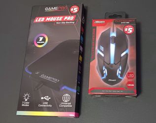 gaming led mouse pad + mouse