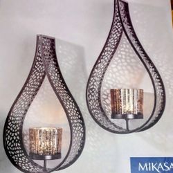 Vintage Mikasa Wall Candle Holders Pair 