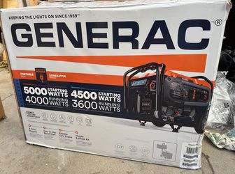 Generac 5000 / 4000-Watt Dual Fuel Recoil Start Gasoline / Propane Powered Portable Generator-GP4000 DF